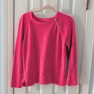 💗 Lilly Pulitzer 💗 Pippin sweater in Cockatoo Pink chenille fabric, size Large